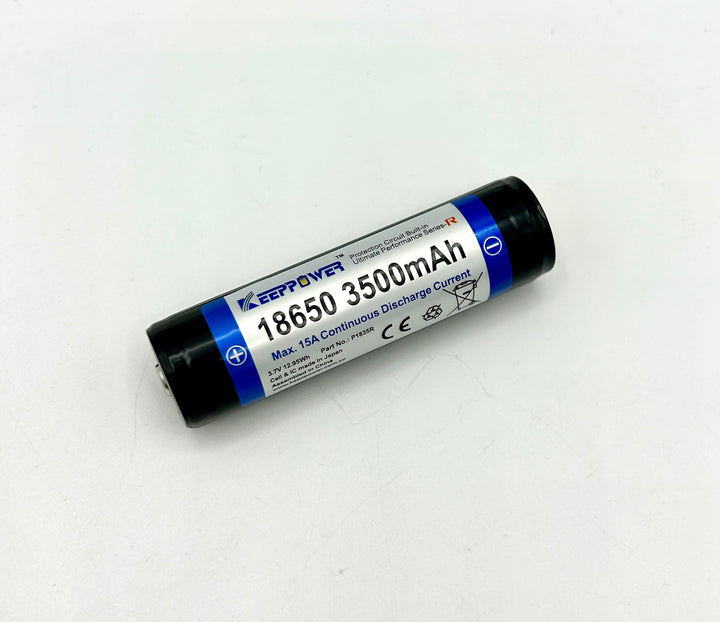 Keeppower 18650 Neopixel Battery 15A 3500mah Button Top