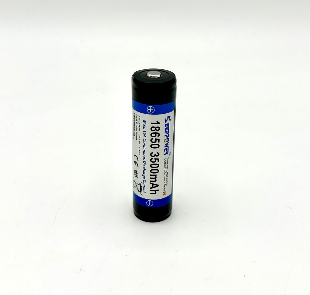 Keeppower 18650 Neopixel Battery 15A 3500mah Button Top