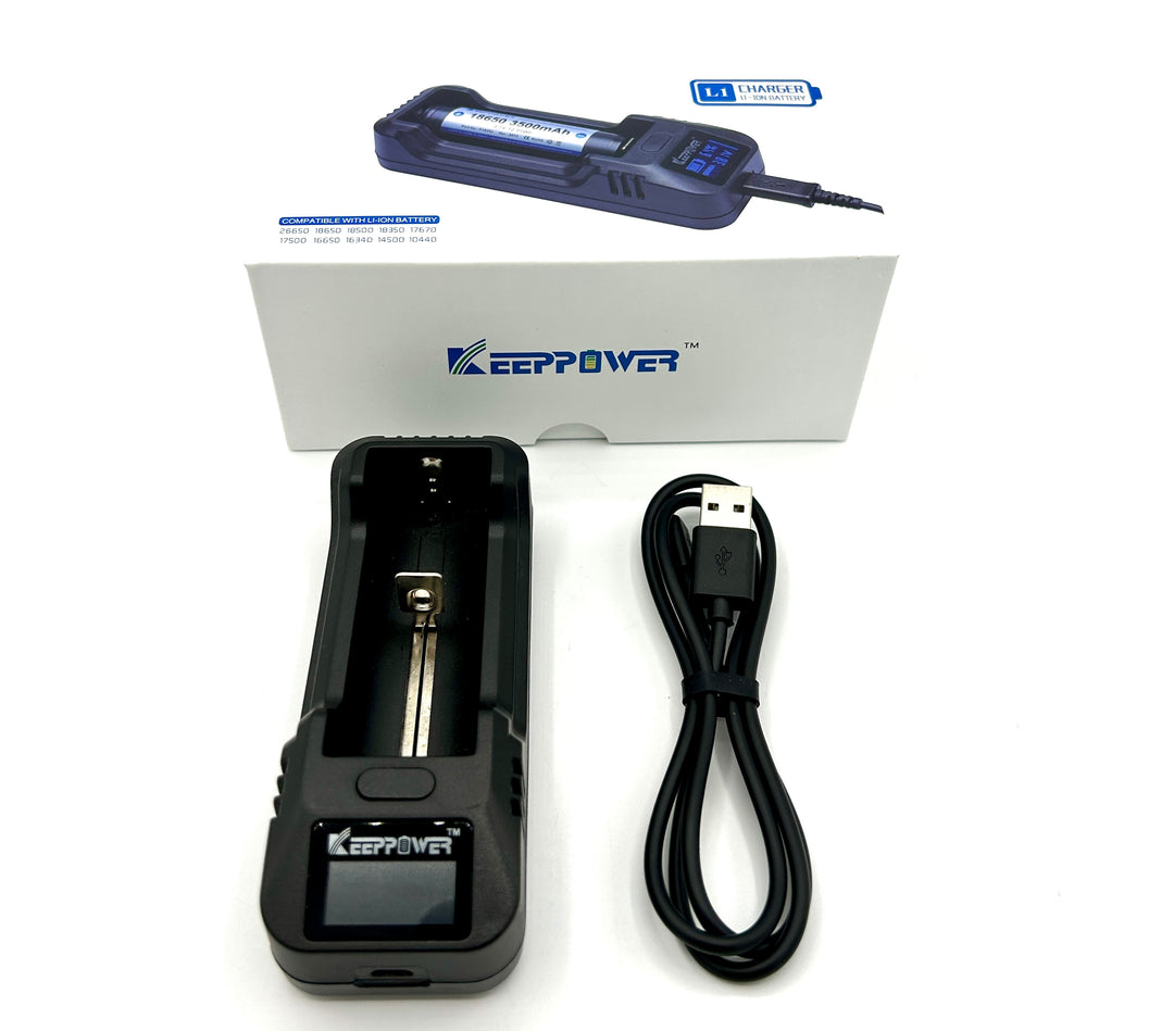 KeepPower Removable Battery Charger L1 LCD Display