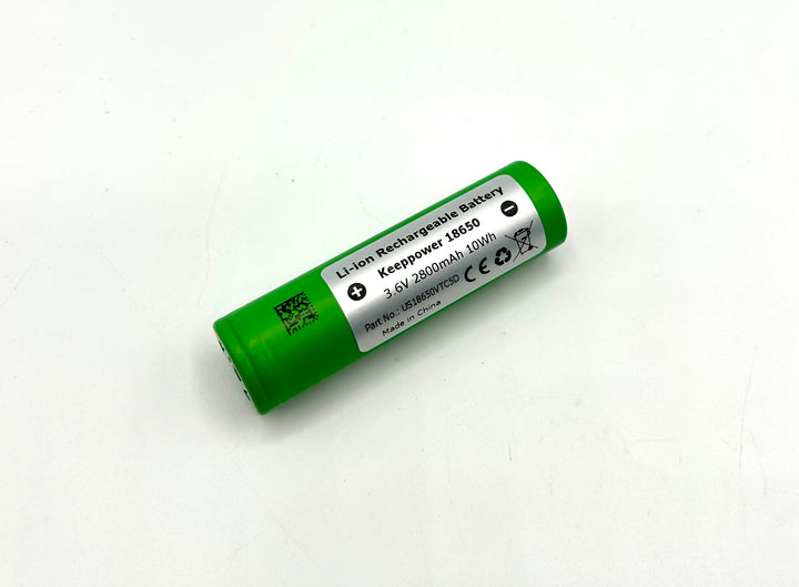 KeepPower 18650 2800mah 35A Flat-Top Unprotected Cell